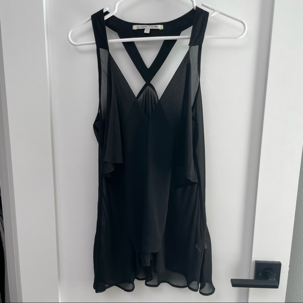 Black tank top